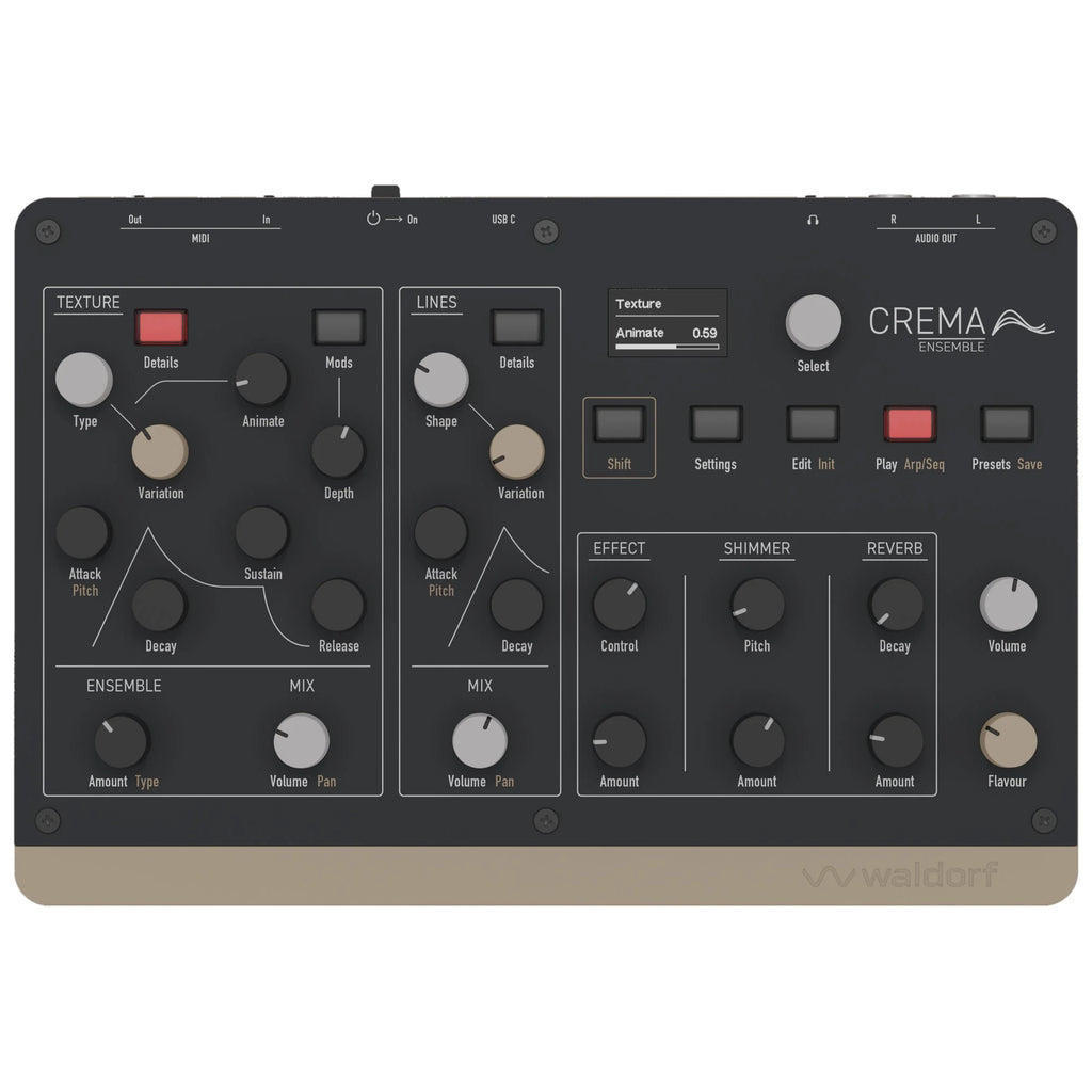 Waldorf Crema Compact Polyphonic String and Pad Synthesizer
