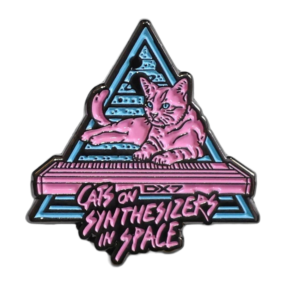 Cats On Synthesizers In Space -  Neon Enamel  Pin