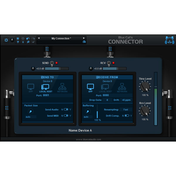 Blue Cat Connector - Blue Cat's Connector is an audio & MIDI streaming plug-in