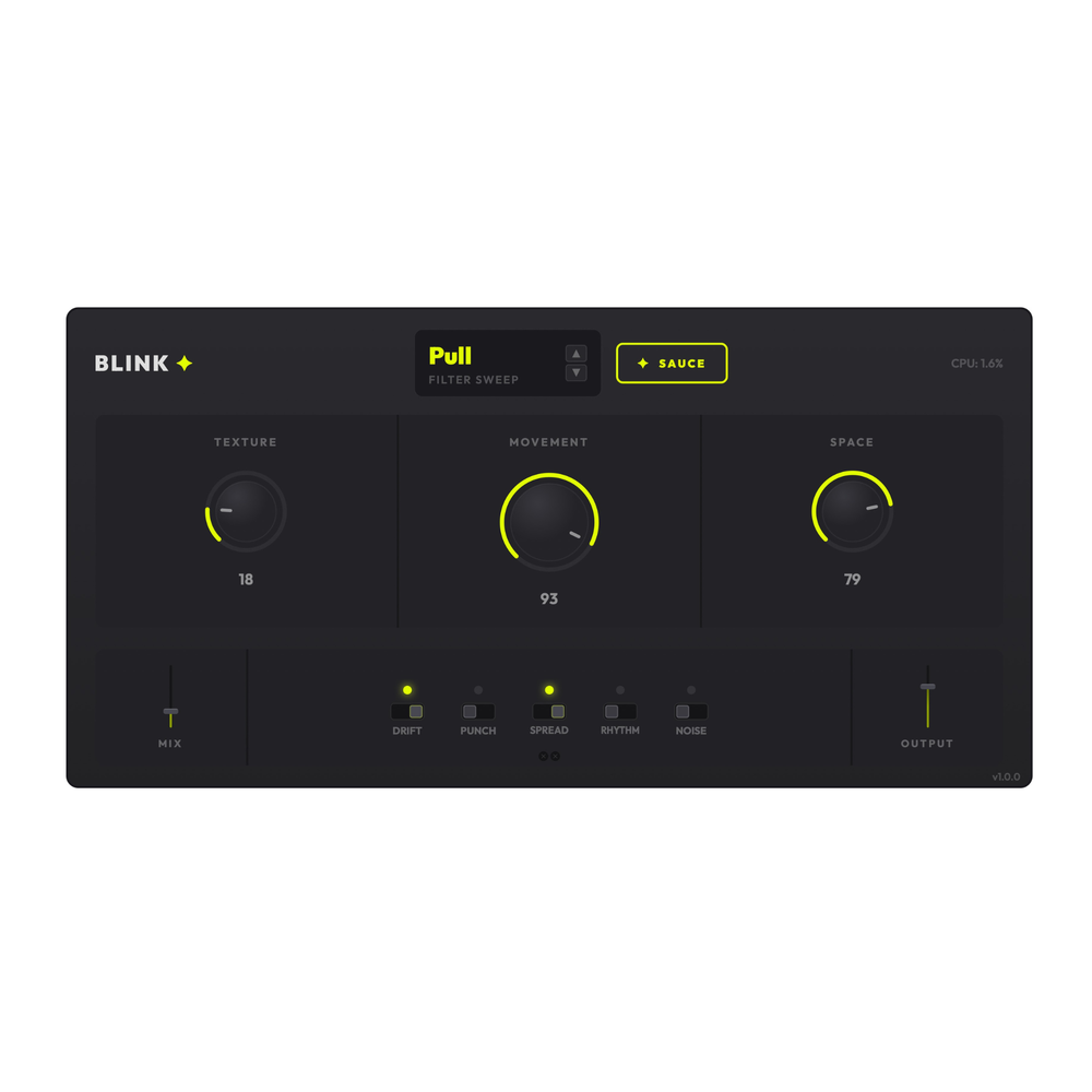Sauce Audio  Blink - One-Knob Creative FX Plugin