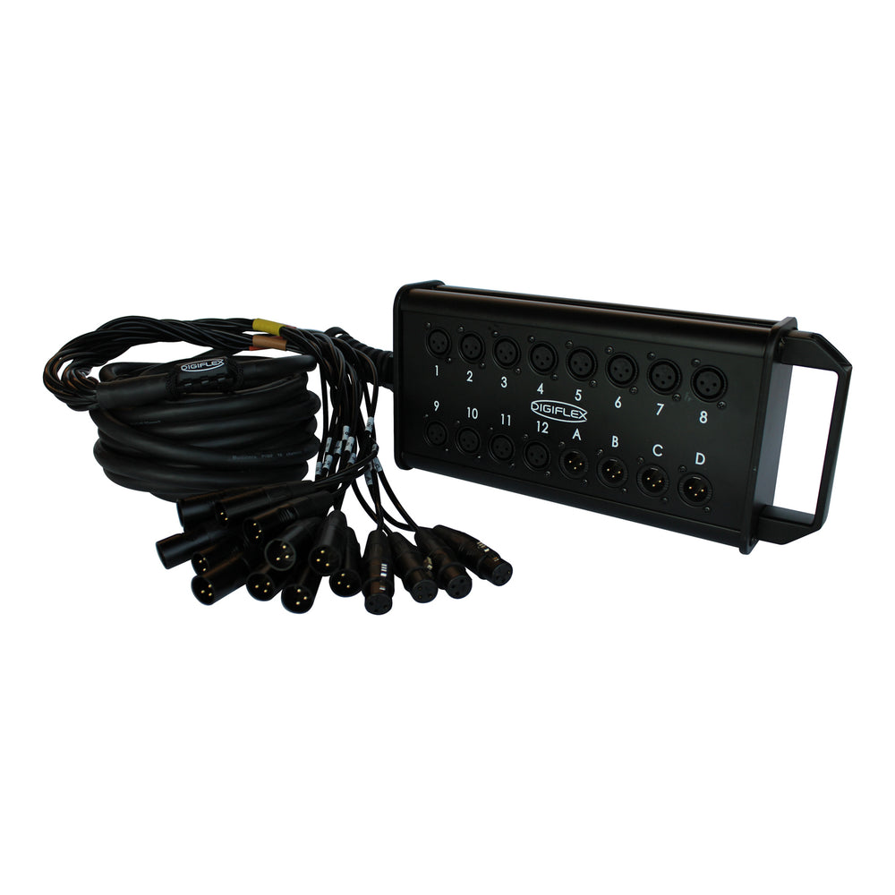 Digiflex HE12-4X-50 XLR Snake 12 Send/4 Return - 50 ft