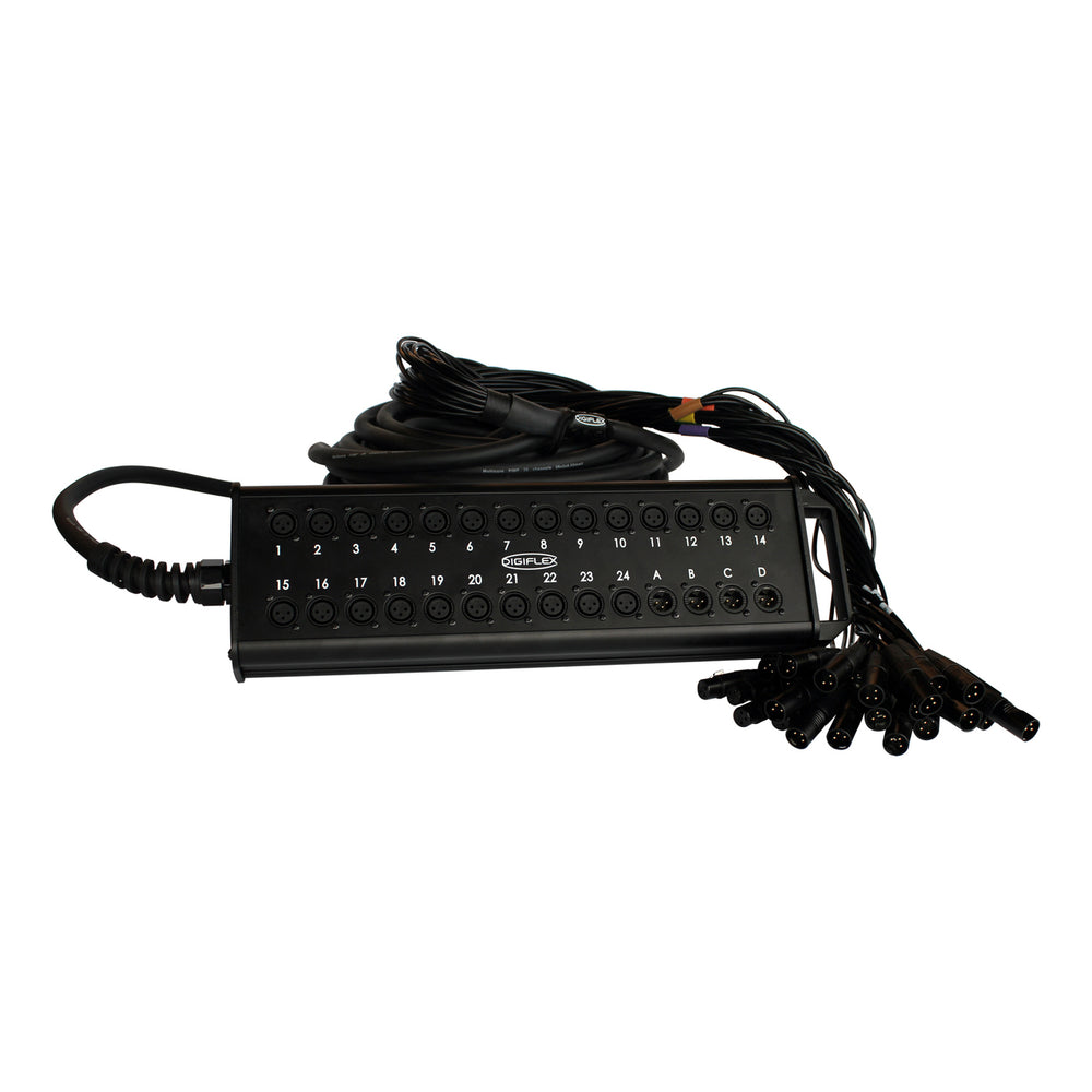 Digiflex HE24-4X-100 XLR Snake 24 Send/4 Return - 100 ft