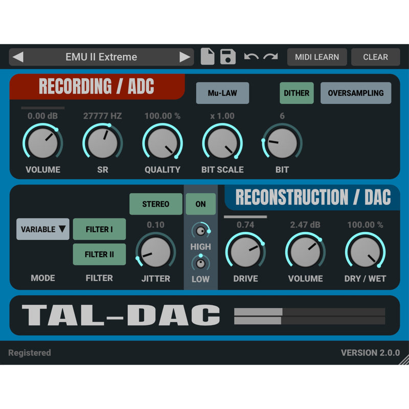 TAL DAC Bit Crusher