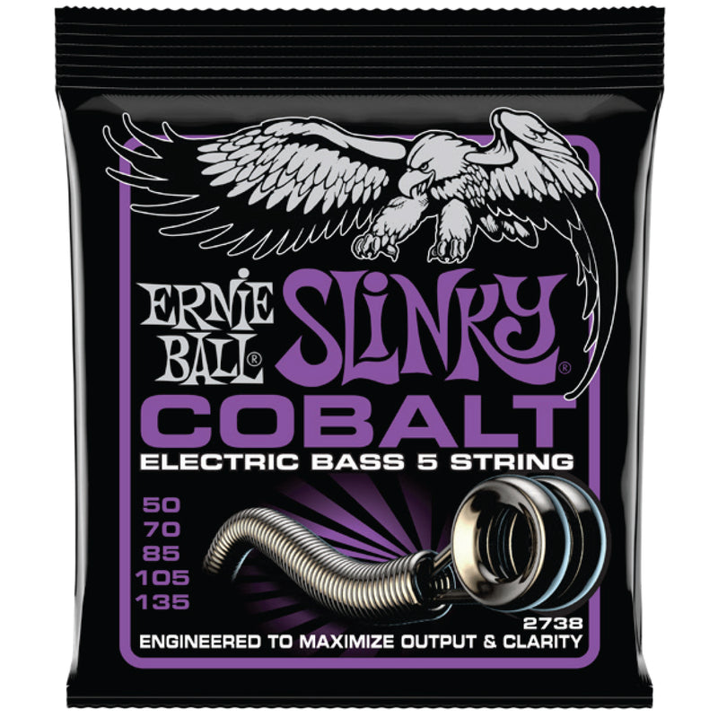 Ernie Ball 2738EB Cobalt 5 STR Bass Slinky 50-135