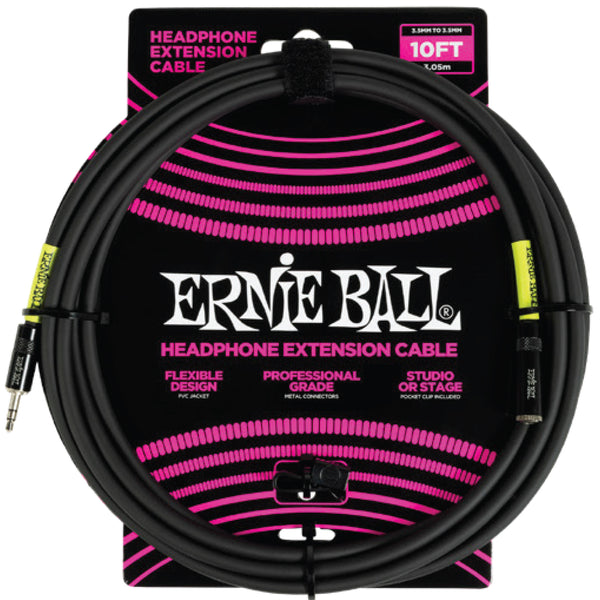 Ernie Ball Headphone Ext Cable 3.5MM-3.5MM-10FT