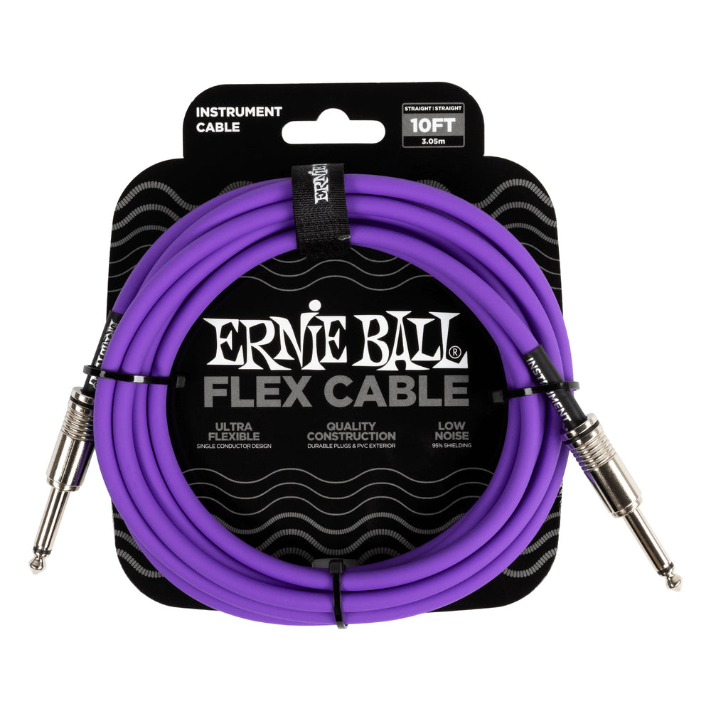 Ernie Ball Instrument Cable 10ft Straight/Straight - Purple