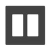 Plaque frontale sans vis Savant : deux groupes (noire)