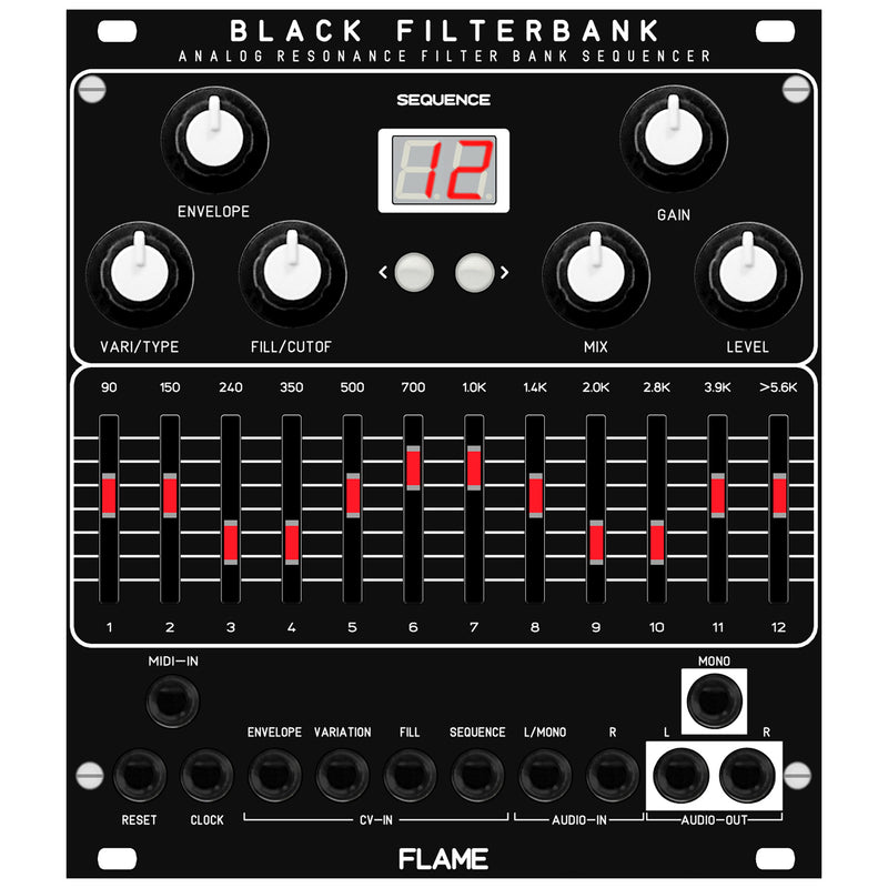 Flame Black Filterbank - Analog Moving Resonance Filter Bank