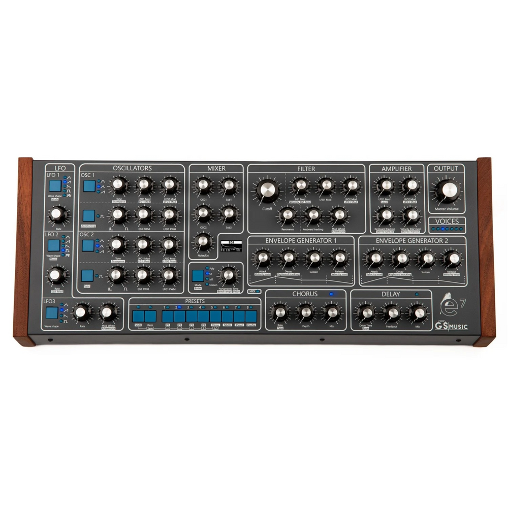 GS Music e7 - Analog Polyphonic Synth - Gray