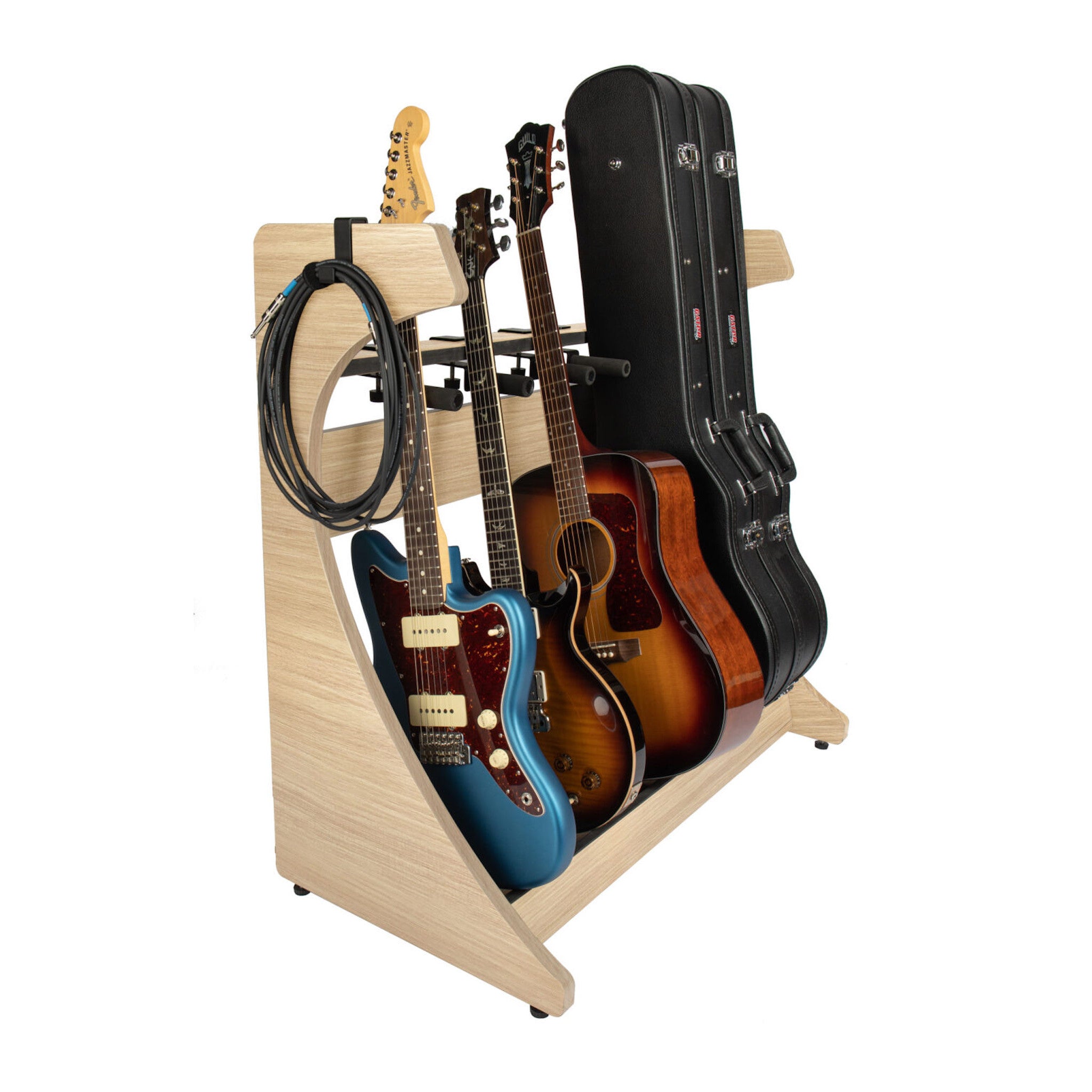 Wrapped Instrument Rack Gator GFW-ELITEGTR5RK-MPL Guitar Instrument Case Combo Rack