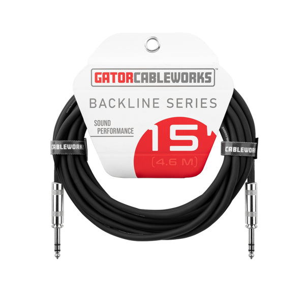 Gator GCWB-BPC-15 TRS 1/4" Balanced Patch Cable 15ft