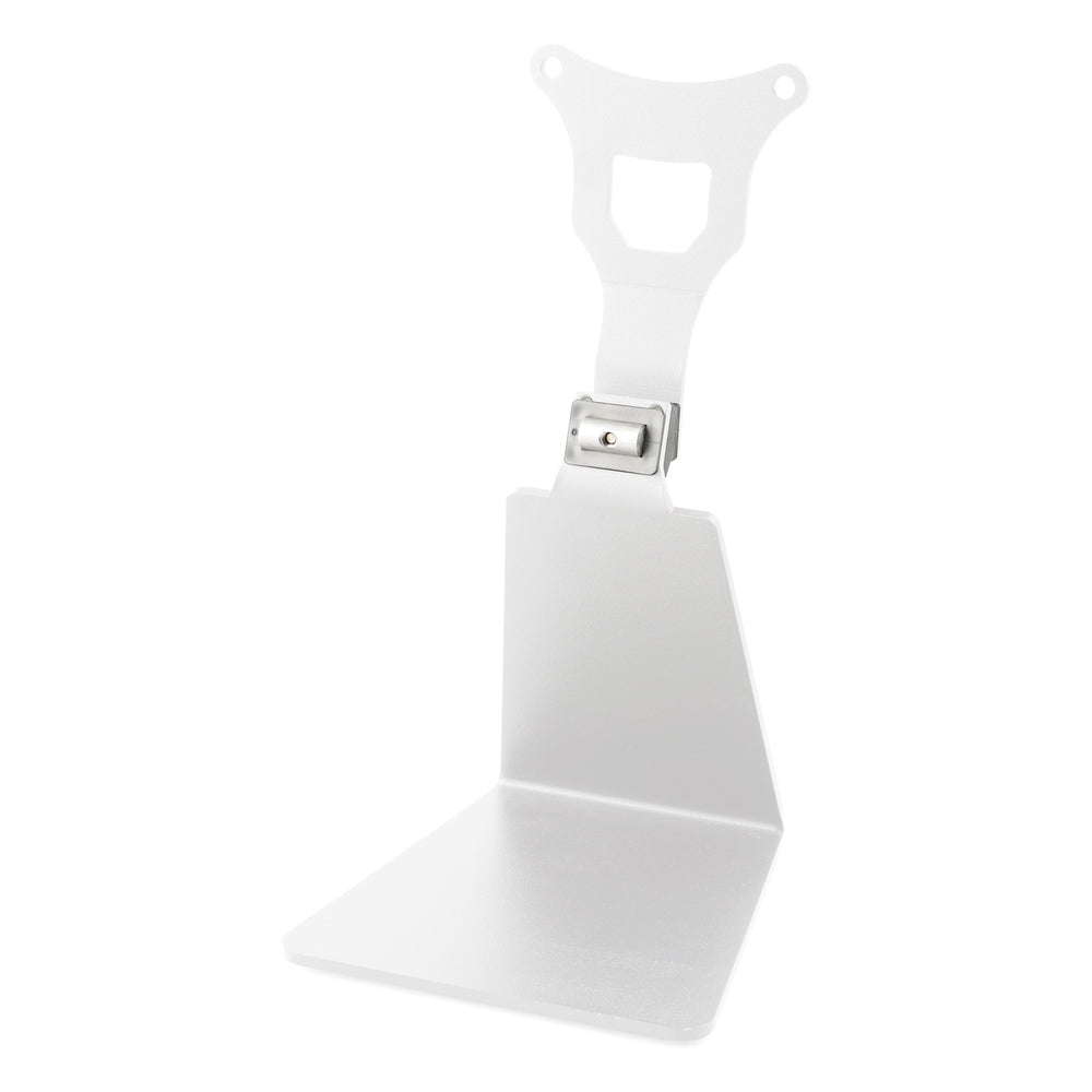 Genelec 8020-330W white L-shape table stand - front view