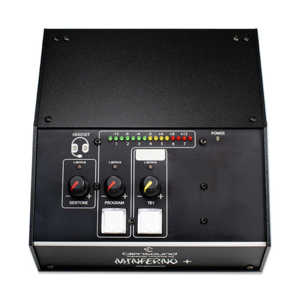 Glensound MINFERNO/1+ - Boîtier de commentateur unique pour réseaux audio Dante avec sortie microphone analogique