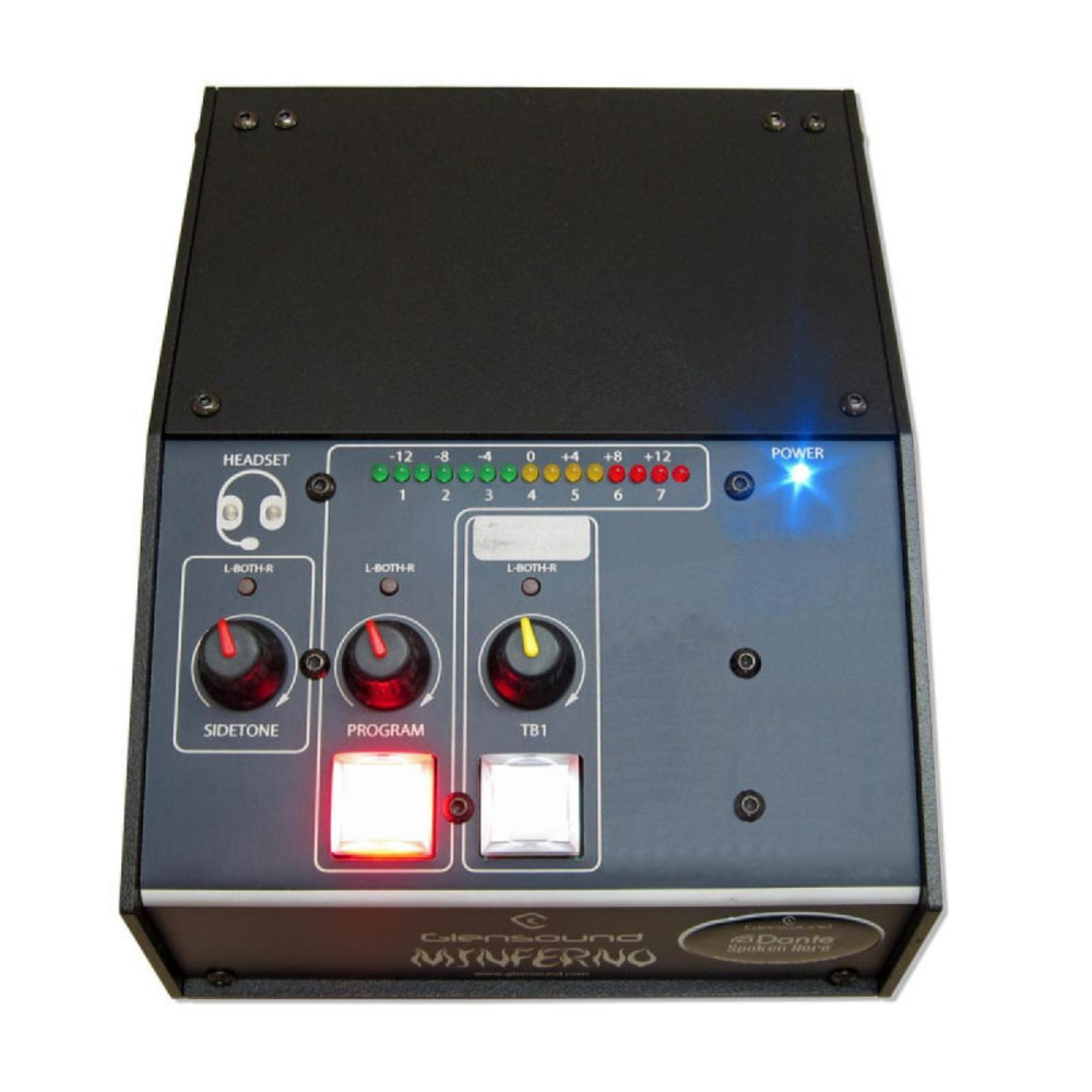 Glensound MINFERNO/1 - Single Commentator's Box For Dante Audio Networks