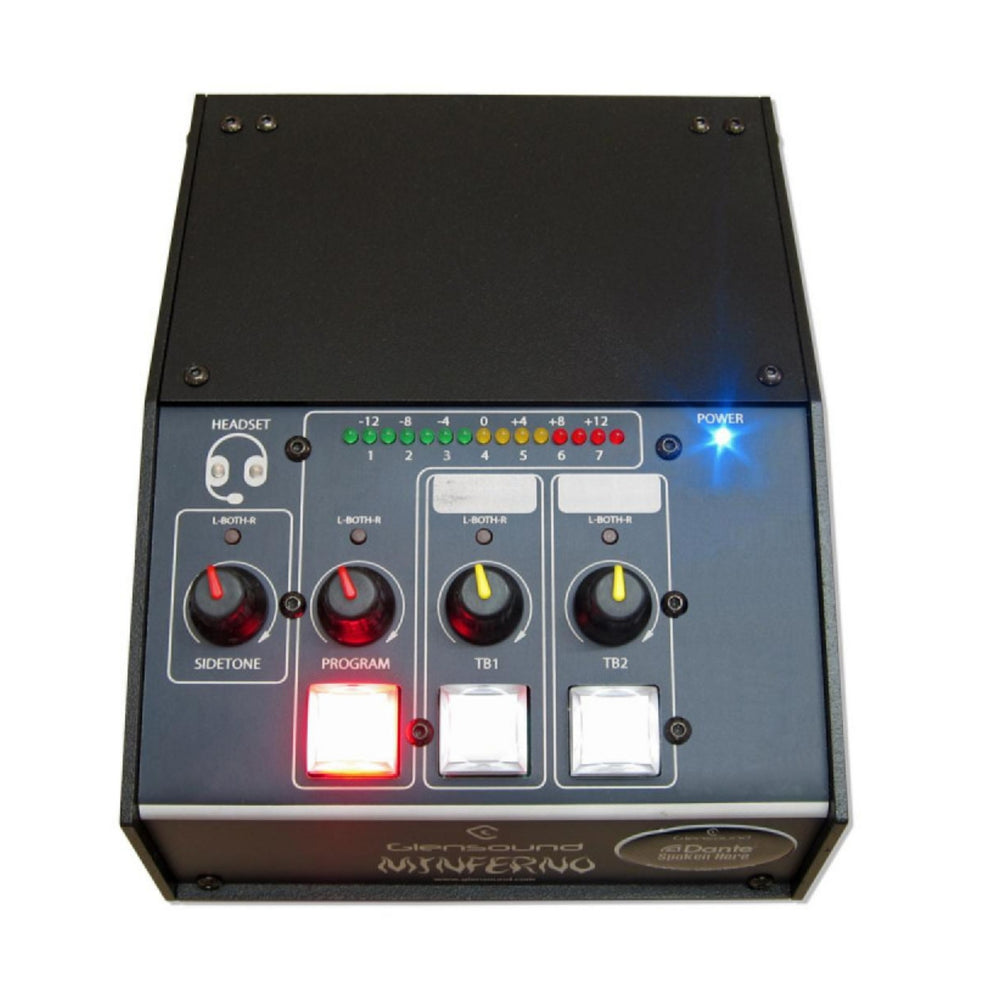 Glensound MINFERNO/2 - Single Commentator's Box For Dante Audio Networks