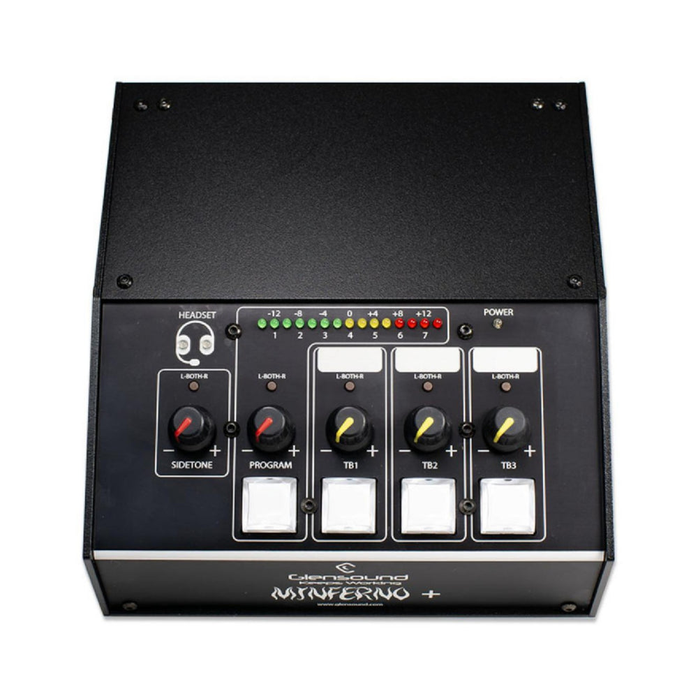 Glensound MINFERNO/3+ - Boîtier individuel pour commentateur pour réseaux audio Dante et sorties micro analogiques