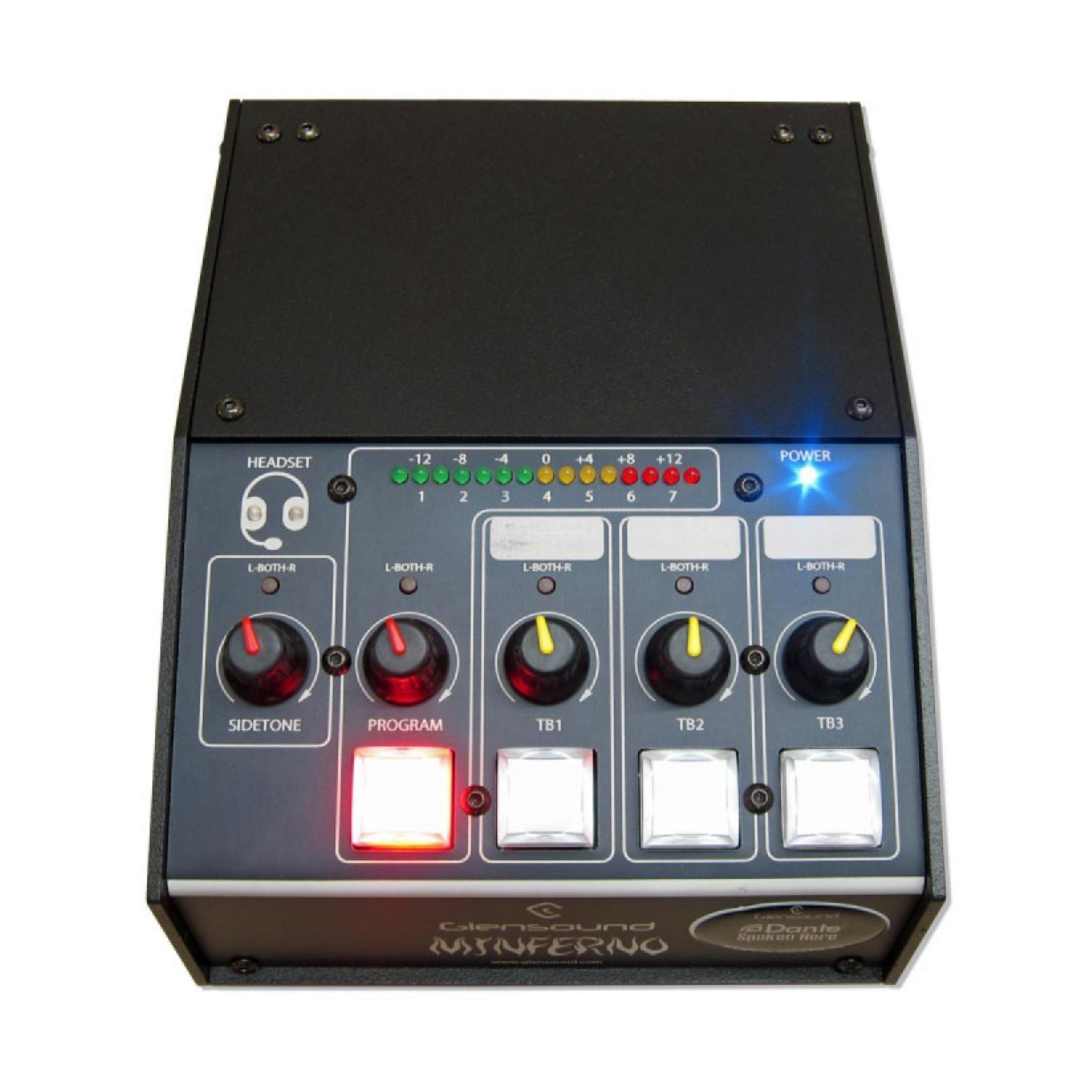 Glensound MINFERNO/3 - Single Commentator's Box For Dante Audio Networ