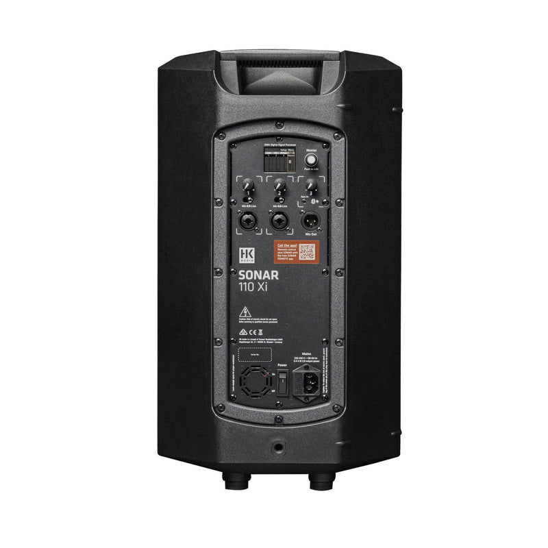 HK Audio SONAR 110 Xi 10" 800W Bluetooth Enabled Active PA Speaker with Tiltback Positioning 123 dB - Black