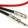 Hosa 3GT-18C3 Cloth Guitar Cable S-S 18ft Red/Green
