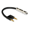 Hosa BNP-116BK 1/4in TS To Dual Banana Adapter 6in Black