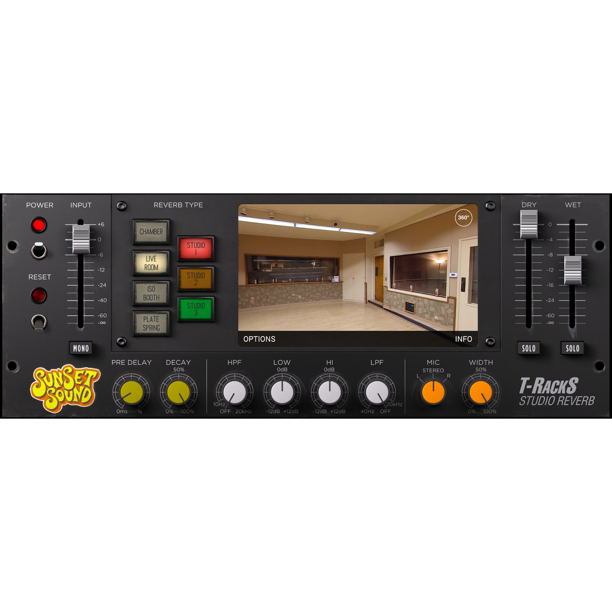 Reverse Reverb Rack Ik Multimedia T-RackS Sunset Studio Reverb