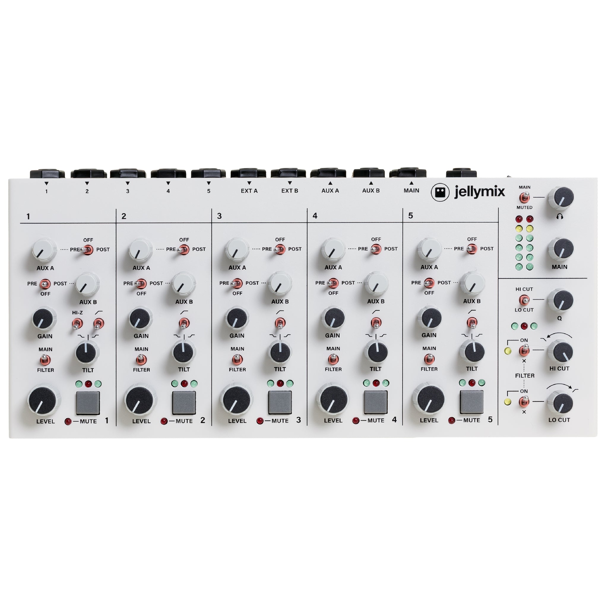 Intellijel Jellymix - Compact Stereo Performance Mixer White