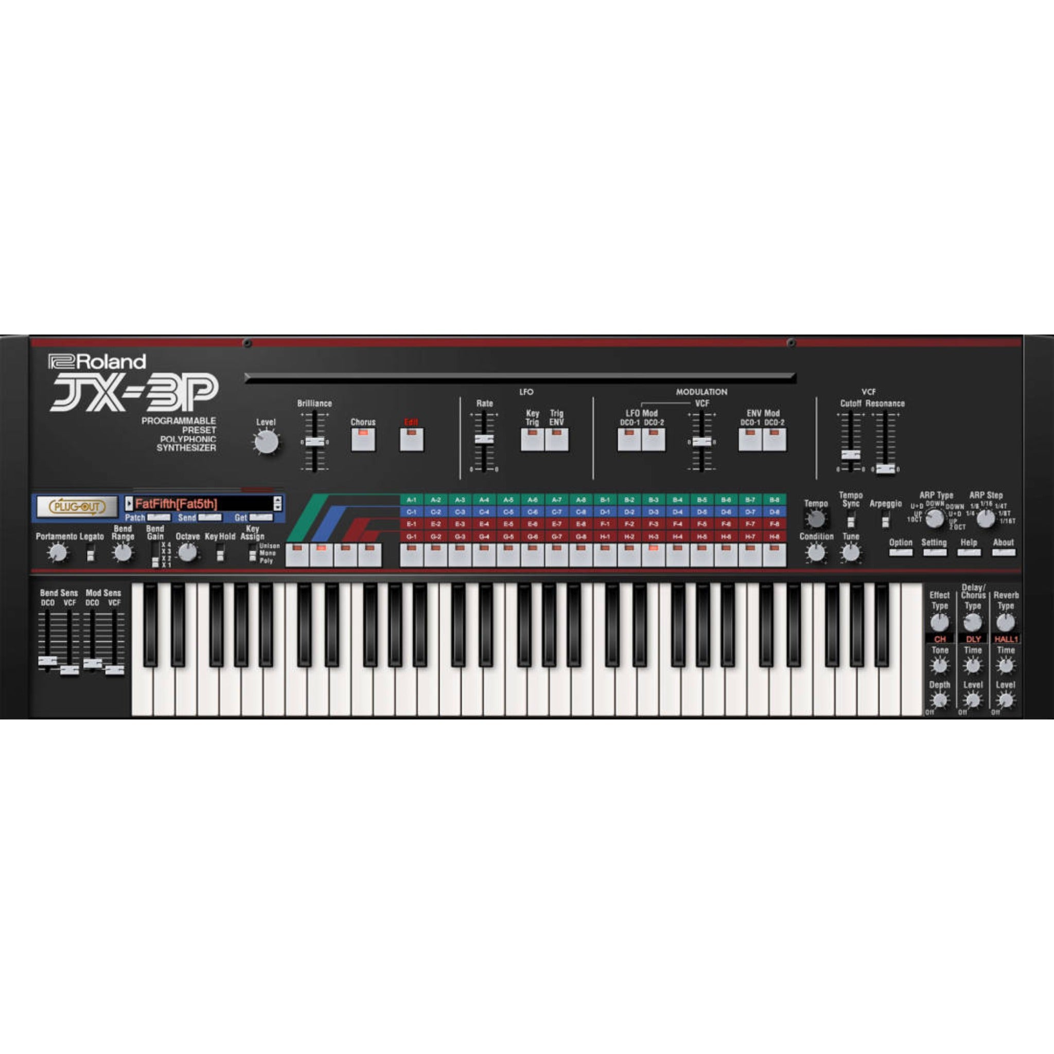 Roland JX-3P シンセサイザー Cloud Lifetime Keys Roland JX-3P Key