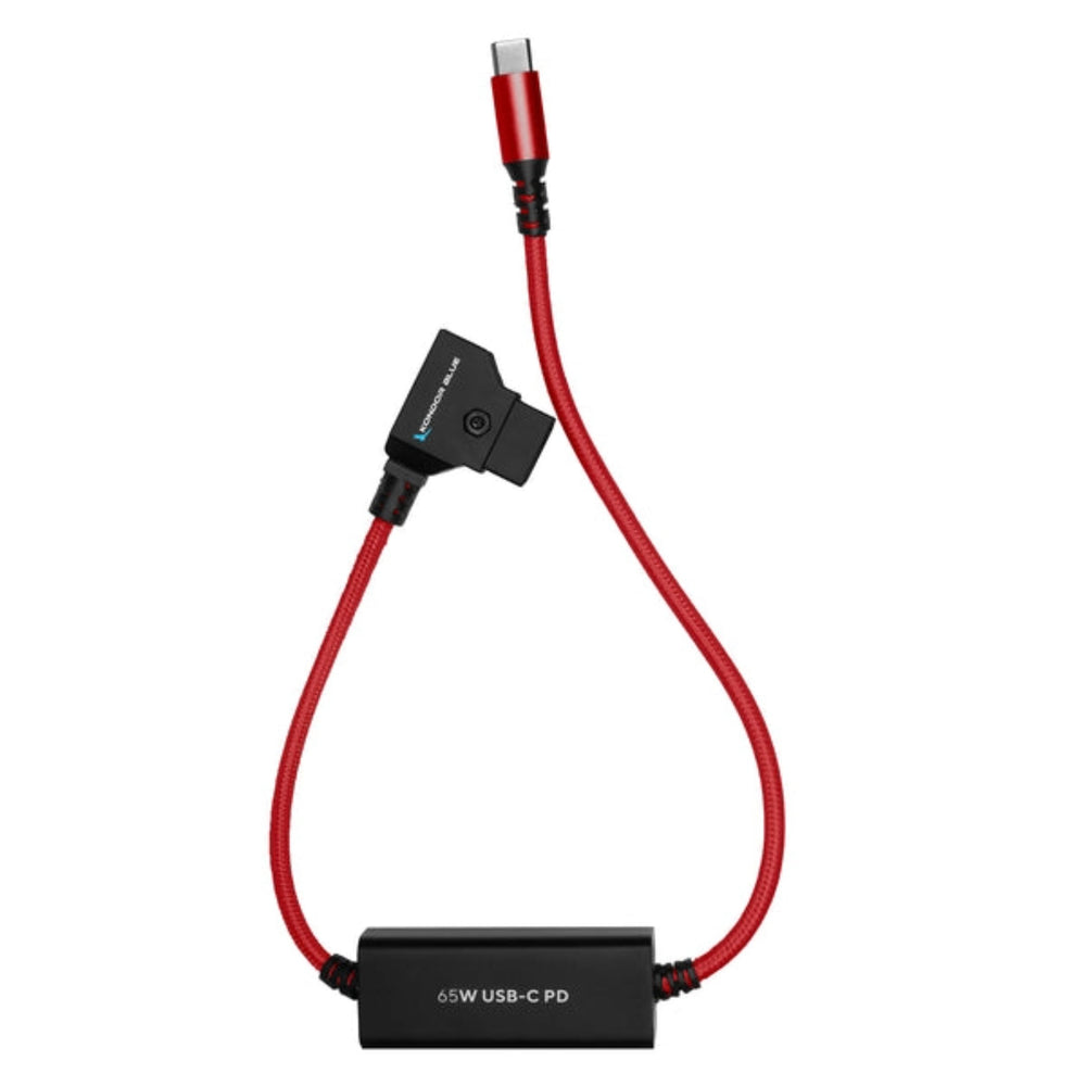 Kondor Blue D-Tap To USB C Power Cable 16" Red