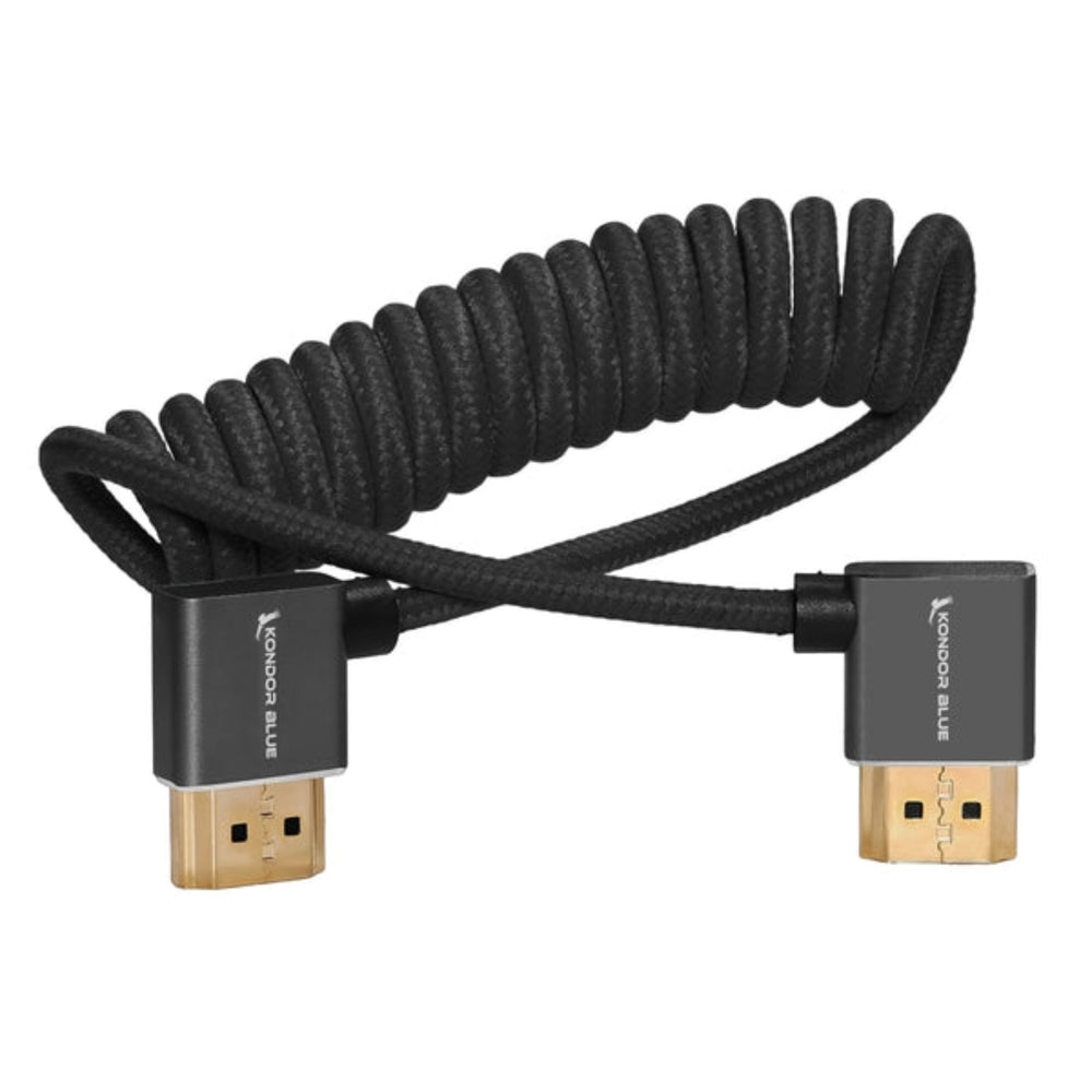 Câble HDMI coudé Kondor Blue 12-24" noir