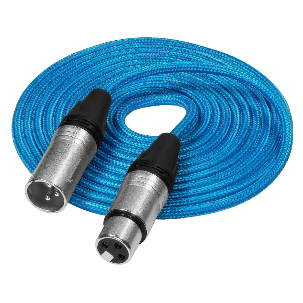 Kondor Blue Male Xlr To Female Xlr Audio Cable 10Ft