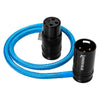 Kondor Blue Straight Right Angle XLR Cable 16" Blue