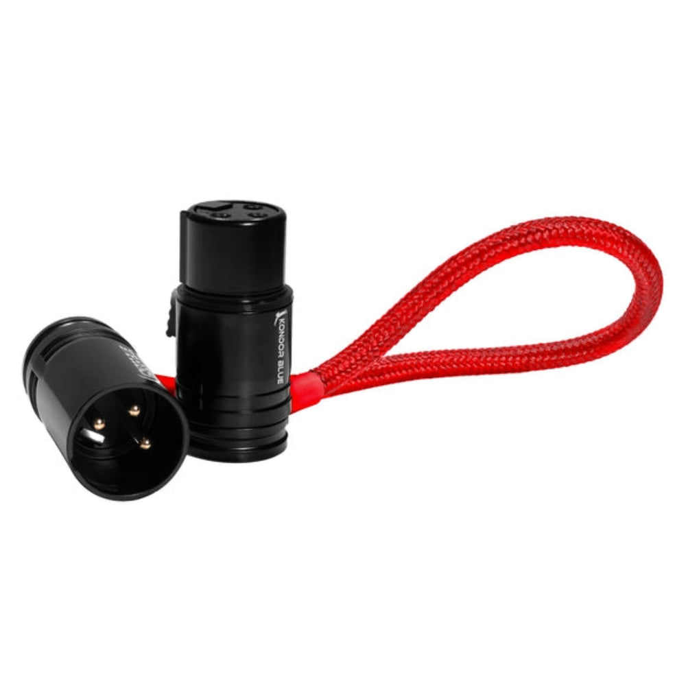 Câble XLR Kondor Blue Droit Angle Droit 8" Rouge