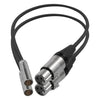 Kondor Blue Mini XLR Male to XLR Female Audio Cable 16" Black Pair