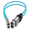 Kondor Blue Mini XLR Male to XLR Female Audio Cable 16" Blue Pair
