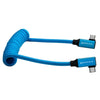 Kondor Blue Câble USB-C 3.2 coudé tressé de 30,5 à 61 cm pour données 8K et alimentation