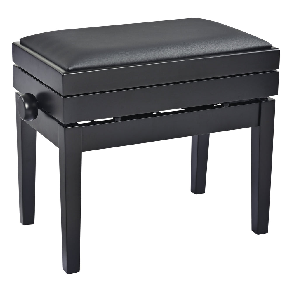 K&M 13956 Piano Bench With Storage Leatherette Matte Black - Main Product Photo