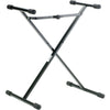 K&M 18969-Black X-Style Folding Keyboard Stand for Children