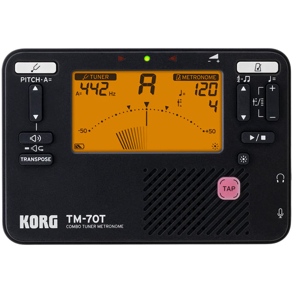Korg TM70TBK Handheld Tuner and Metronome Black