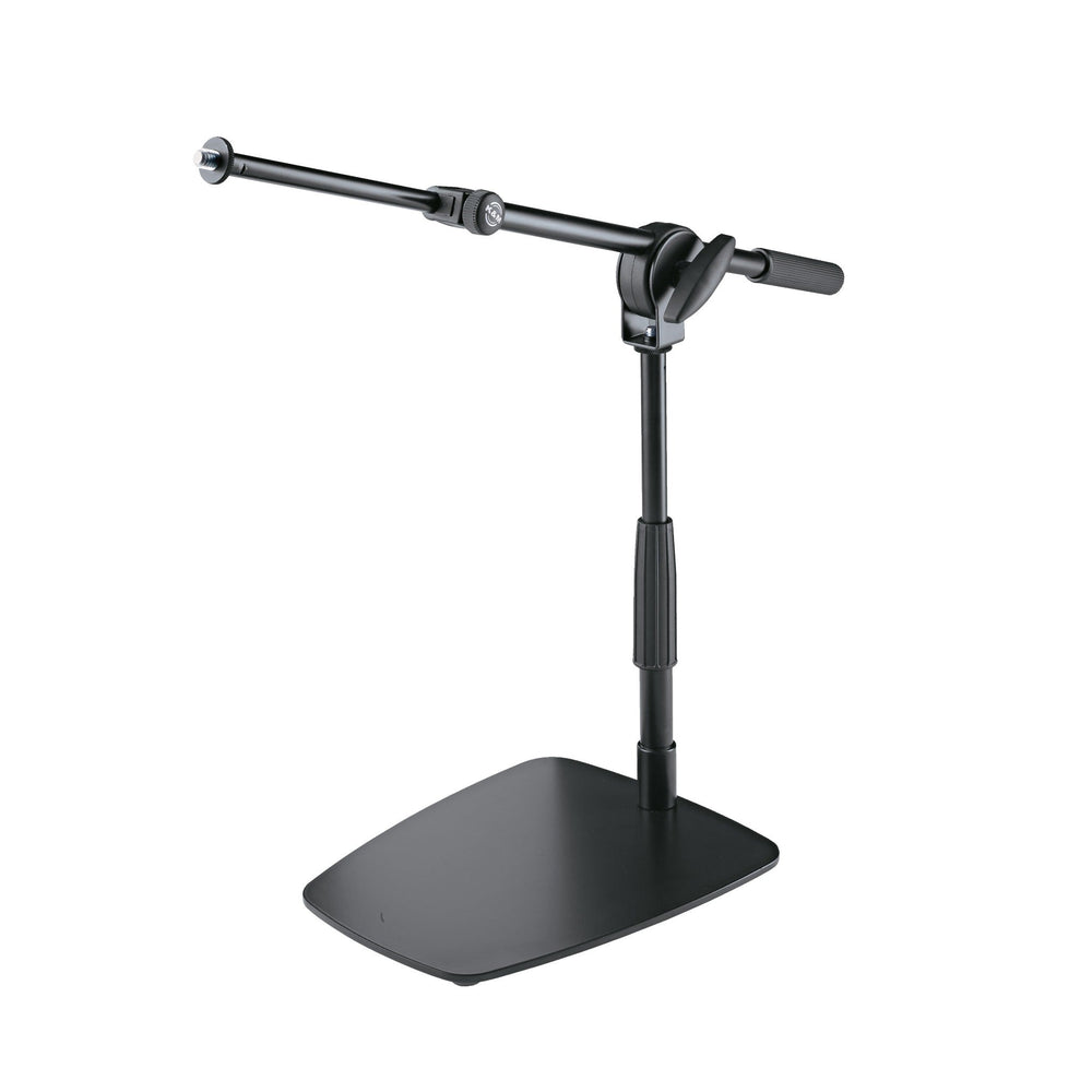 K&M 25993-Black Low-Level Flat Base Mic Stand