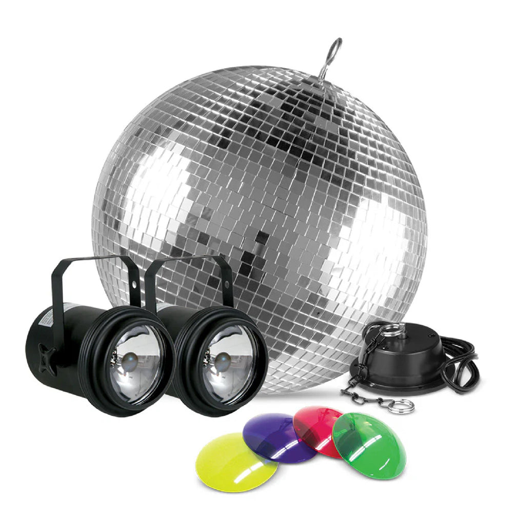 Eliminator M502EL 12 Inch Mirror Ball Kit Motor, 2 Pinspots
