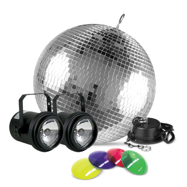 Eliminator M502EL 12 Inch Mirror Ball Kit Motor, 2 Pinspots