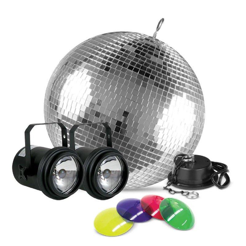 Eliminator M502EL 12 Inch Mirror Ball Kit Motor, 2 Pinspots