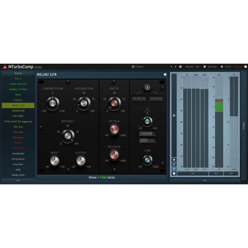 Melda MTurboComp - Emulates Vintage Analog Compressors