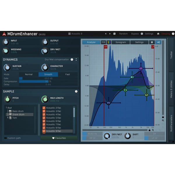 Melda MDrumEnhancer - Maps Drum Tracks, Adds Samples To Fatten