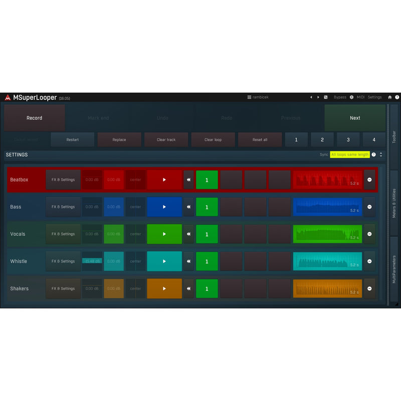 Melda MSuperLooper - Multi-Track Looping Tool