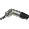 Neutrik NTP3RC - 3 pole 3.5 mm audio plug, solder termination, chuck type strain relief, bushing, nickel housing, nickel contacts