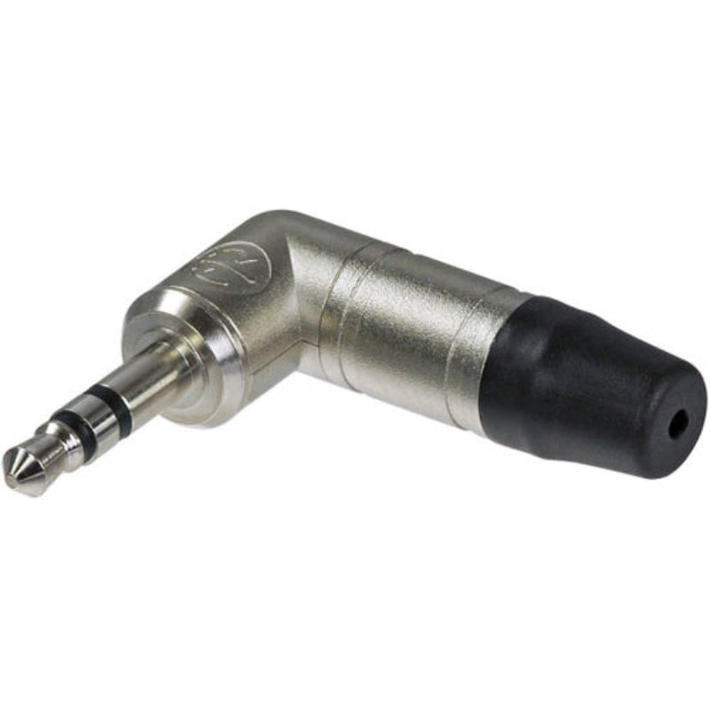 Neutrik NTP3RC - 3 pole 3.5 mm audio plug, solder termination, chuck type strain relief, bushing, nickel housing, nickel contacts