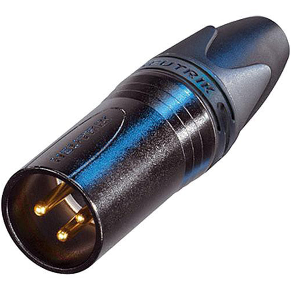 Neutrik NC3MXX-B - 3 Pin Black Male Inline XLR