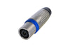 Neutrik 4-Pin M Nickel speakON Inline - IEC 62368 Compliant