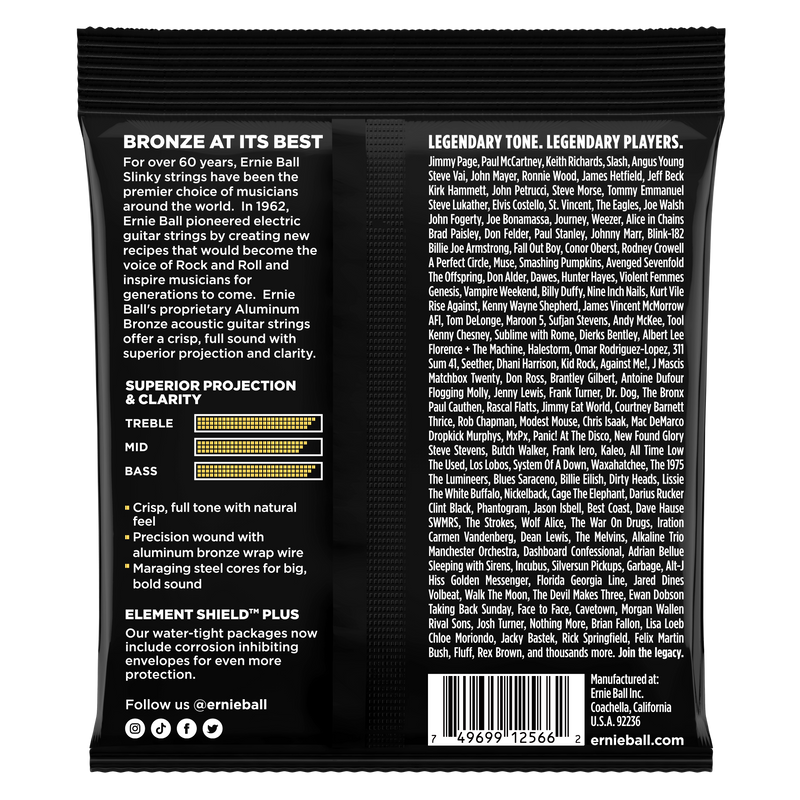 ERNIE BALL EBP02566 ALUMINUM BRONZE MEDIUM LIGHT